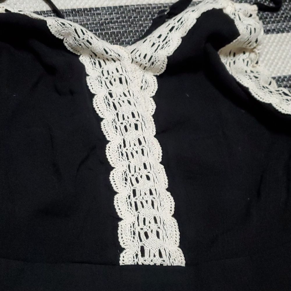 Shinestar Crochet Lace Trim Romper - Picture 2 of 4